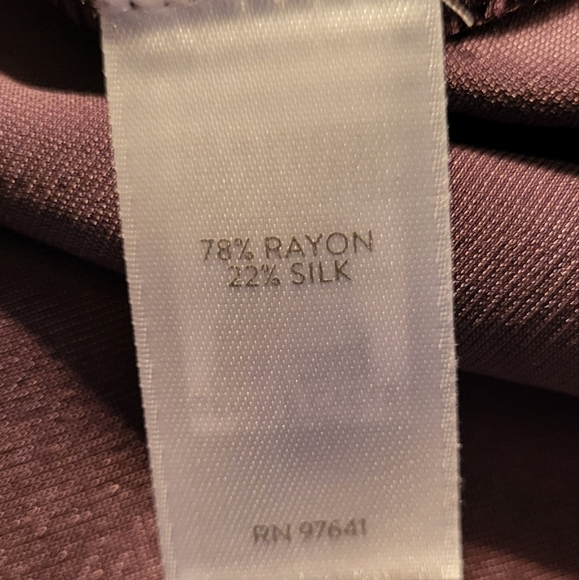 J. JILL Rayon & Silk Velvet Long Sleeve Top Dark Fig Purple - Picture 8 of 10